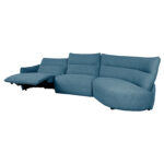 Nurgadiivan CANNES PN elektriline recliner 310×91/101xH92cm, hallikassinine Diivanid