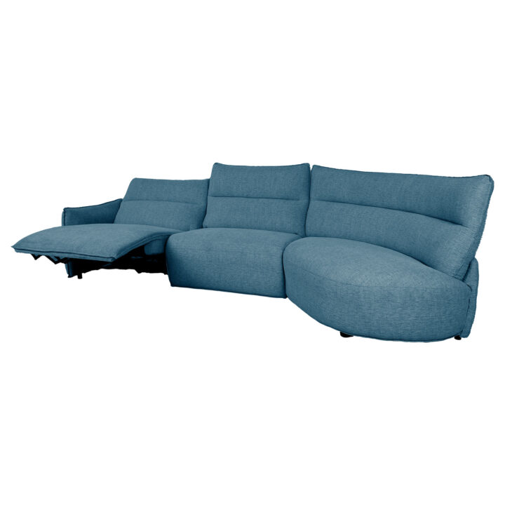 Nurgadiivan CANNES PN elektriline recliner 310×91/101xH92cm, hallikassinine Diivanid