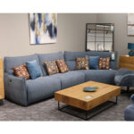Nurgadiivan CANNES PN elektriline recliner 310×91/101xH92cm, hallikassinine Diivanid