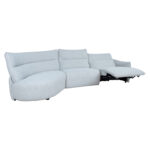 Nurgadiivan CANNES VN elektriline recliner 310×101/91xH92cm, helehall Diivanid