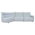 Nurgadiivan CANNES VN elektriline recliner 310×101/91xH92cm, helehall Diivanid
