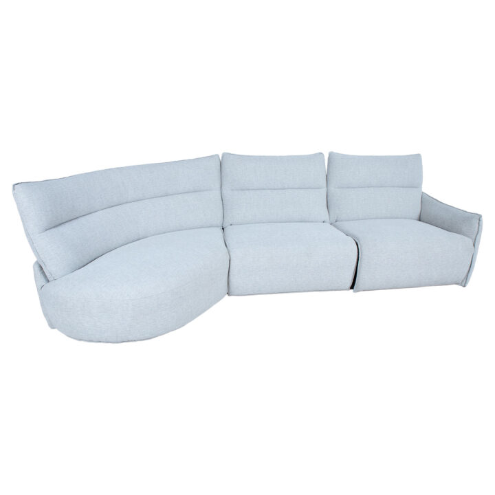 Nurgadiivan CANNES VN elektriline recliner 310×101/91xH92cm, helehall Diivanid