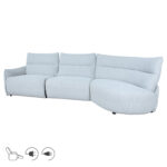 Nurgadiivan CANNES PN elektriline recliner 310×91/101xH92cm, helehall Diivanid