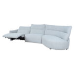 Nurgadiivan CANNES PN elektriline recliner 310×91/101xH92cm, helehall Diivanid