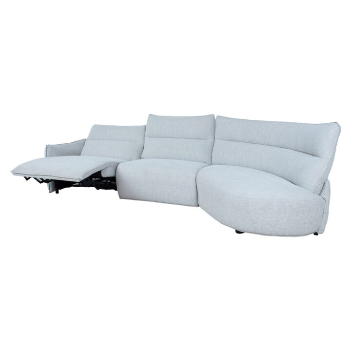 Nurgadiivan CANNES PN elektriline recliner 310×91/101xH92cm, helehall Diivanid