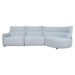 Nurgadiivan CANNES PN elektriline recliner 310×91/101xH92cm, helehall Diivanid