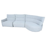 Nurgadiivan CANNES PN elektriline recliner 310×91/101xH92cm, helehall Diivanid