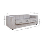 Diivanvoodi STELLA vedrumadratsiga 206x94xH70cm, beež Diivanid