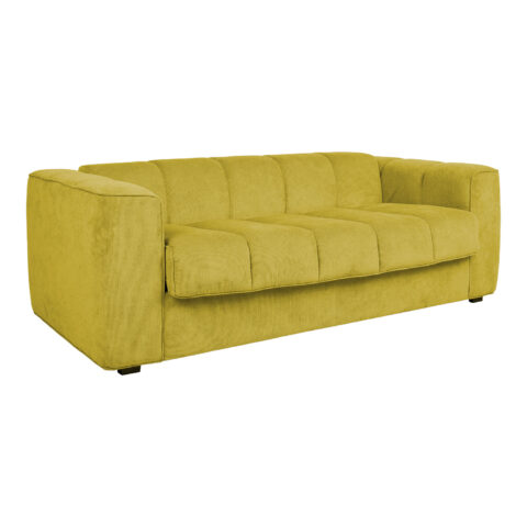 Diivanvoodi STELLA vedrumadratsiga 206x94xH70cm, kollane Diivanid
