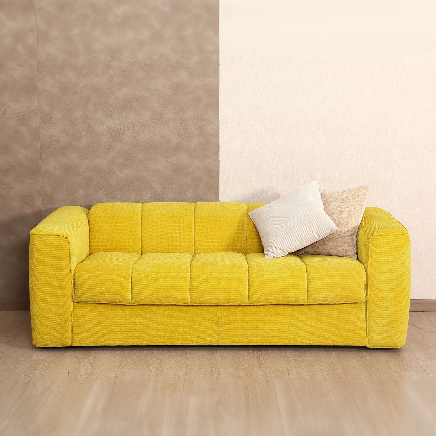 Diivanvoodi STELLA vedrumadratsiga 206x94xH70cm, kollane Diivanid Diivanvoodi STELLA vedrumadratsiga 206x94xH70cm, kollane Diivanid