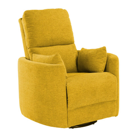 Tugitool STINA kiikuv ja pöörlev manuaalne recliner 83x88xH100cm, kollane Elutoamööbel