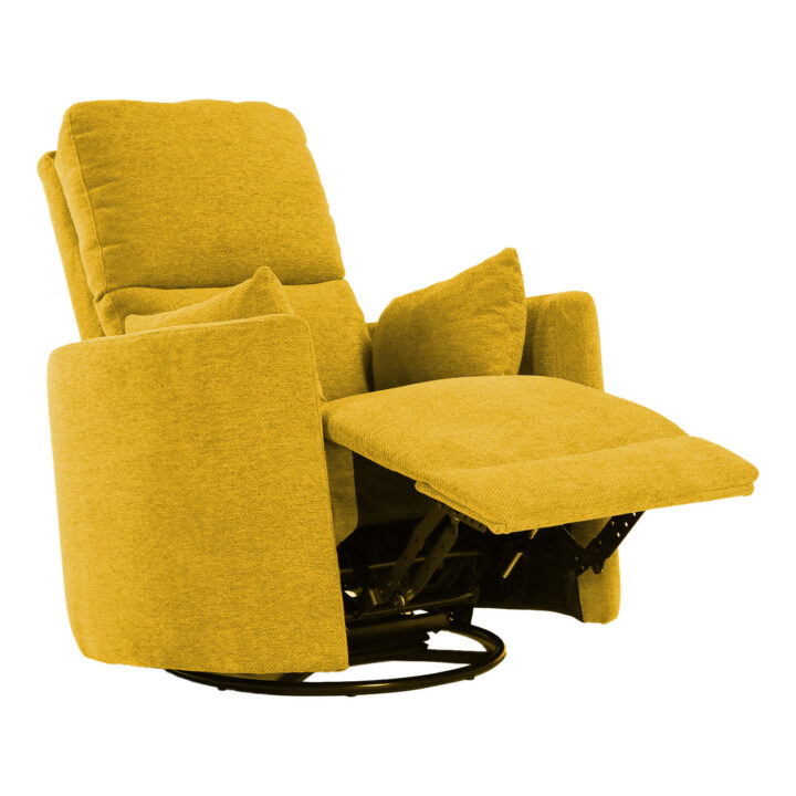 Tugitool STINA kiikuv ja pöörlev manuaalne recliner 83x88xH100cm, kollane Elutoamööbel
