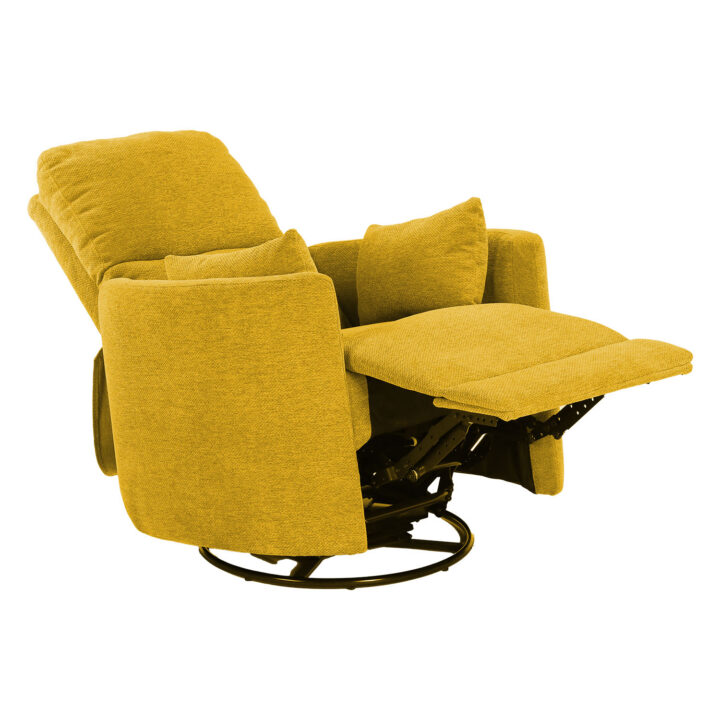 Tugitool STINA kiikuv ja pöörlev manuaalne recliner 83x88xH100cm, kollane Elutoamööbel