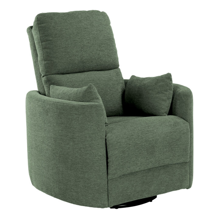 Tugitool STINA kiikuv ja pöörlev manuaalne recliner 83x88xH100cm, roheline Elutoamööbel