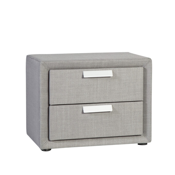 Öökapp CAREN hall, 50,5x41xH40cm, MDF, polüesterkangas Magamistuba CAREN