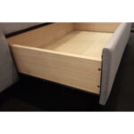 Voodi CAREN 160x200cm, hall, 165×220,5xH110cm, MDF, polüesterkangas Magamistuba KAM23 Magamistuppa jõuludeks