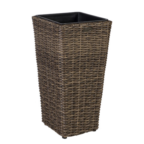 Lillepotiümbris WICKER 28x28xH60cm, tumepruun Lillepotid ja lillekastid Garden
