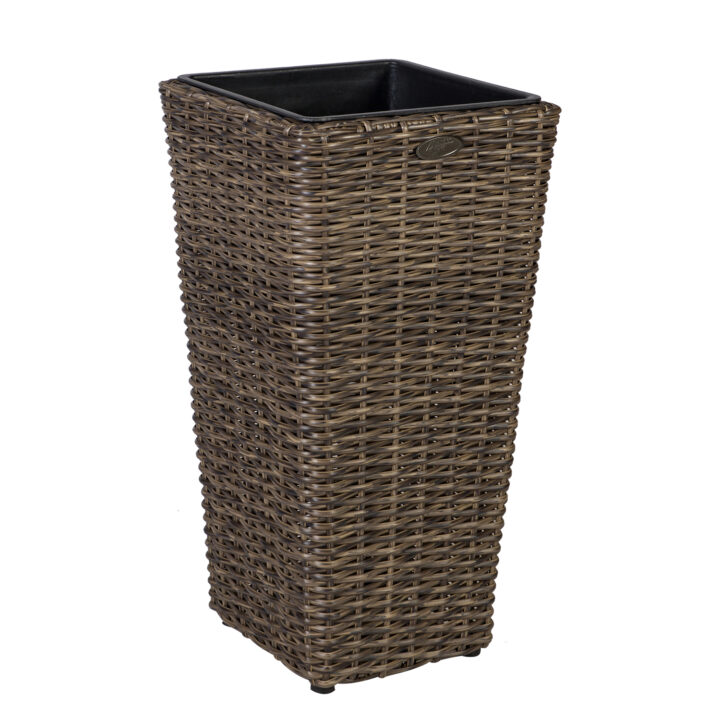 Lillepotiümbris WICKER 28x28xH60cm, tumepruun Lillepotid ja lillekastid Garden