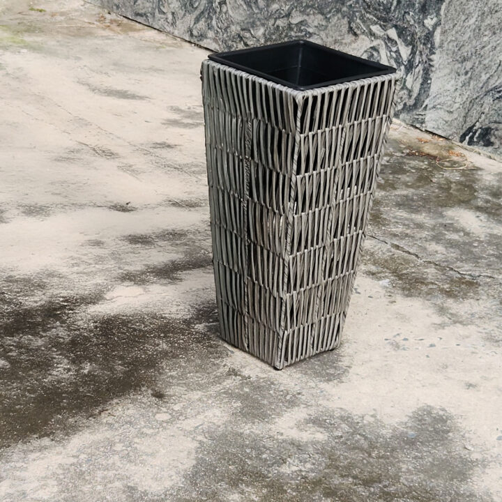 Lillepotiümbris WICKER 28x28xH50cm, hall Lillepotid ja rõdukastid