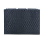 Lillekast WICKER 84x30xH62cm, must Lillepotid ja rõdukastid