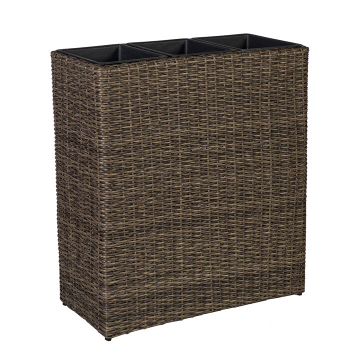 Lillekast WICKER 77x27xH80cm, tumepruun Lillepotid ja lillekastid G09-200 Rõdukastid