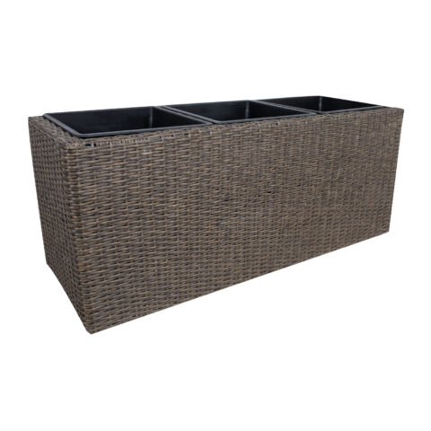 Lillekast WICKER 110x39xH45cm, tumepruun Lillepotid ja lillekastid Garden
