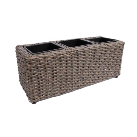 Lillekast WICKER 48x18xH18cm, tumepruun Lillepotid ja lillekastid Garden