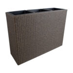 Lillekast WICKER 110x39xH88cm, tumepruun Lillepotid ja lillekastid Garden