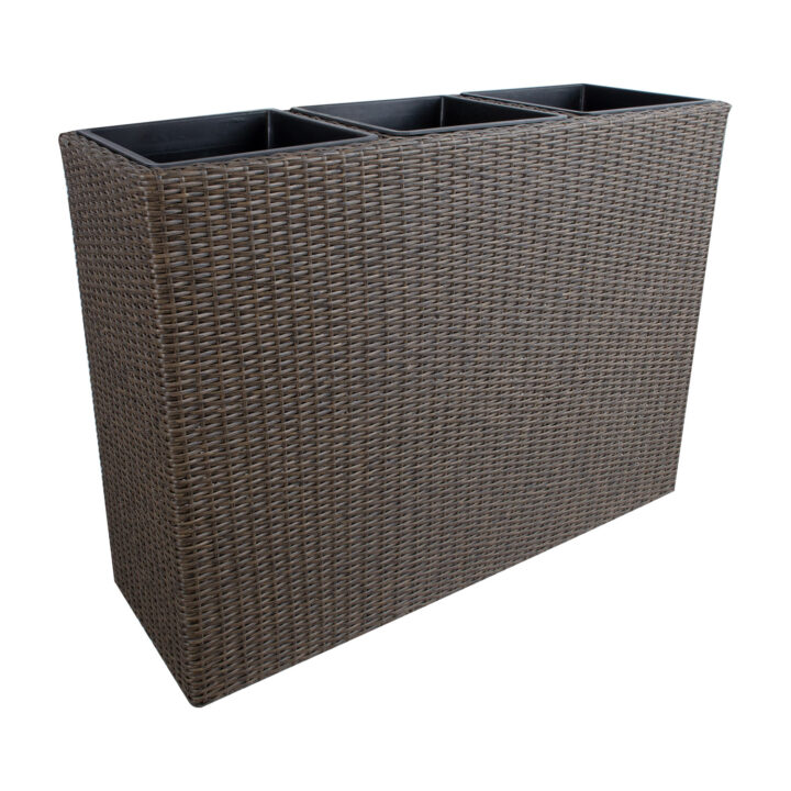 Lillekast WICKER 110x39xH88cm, tumepruun Lillepotid ja lillekastid Garden