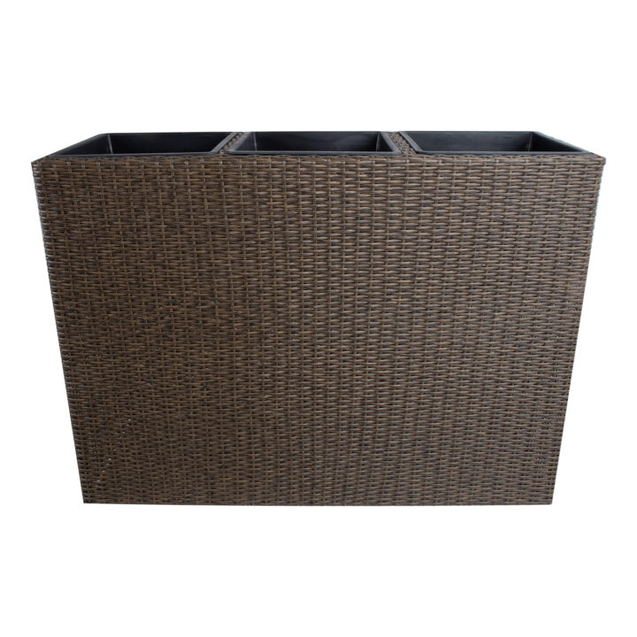 Lillekast WICKER 110x39xH88cm, tumepruun Lillepotid ja lillekastid Garden