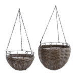 Lilleamplite komplekt WICKER D30x27cm, D25x15cm, tumepruun Lilleamplid Esilehe tooted