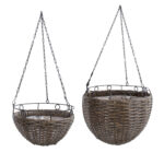 Lilleamplite komplekt WICKER D30x27cm, D25x15cm, tumepruun Lilleamplid Esilehe tooted