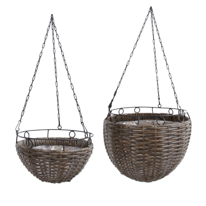 Lilleamplite komplekt WICKER D30x27cm, D25x15cm, tumepruun Lilleamplid Esilehe tooted