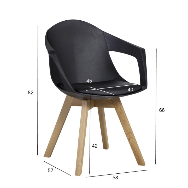 Tool STUART 58x57xH82cm, must Söögilauatoolid, taburetid, pingid H02-300 Söögilauatoolid, taburetid, pin