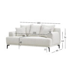 Diivan MAGNOLIA 2-kohaline 180x96xH76cm, helebeež Diivanid Diivanid