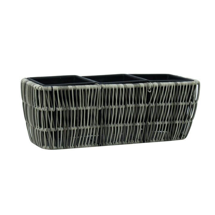 Lillekast WICKER 43x16xH16cm, hall Lillepotid ja lillekastid Esilehe tooted