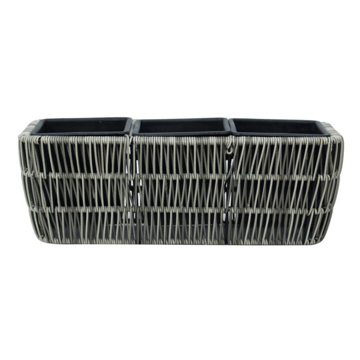 Lillekast WICKER 43x16xH16cm, hall Lillepotid ja lillekastid Esilehe tooted