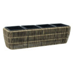 Lillekast WICKER 57x16xH16cm, helepruun Lillepotid ja lillekastid Esilehe tooted