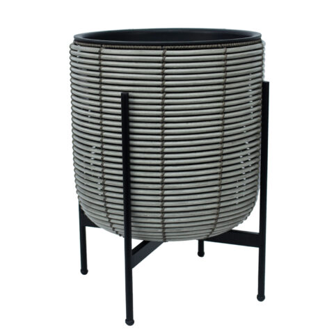 Lillepott WICKER alusega 38x38xH49cm, beežikashall Lillepotid ja lillekastid G09-100 Lillepotid ja lillekastid
