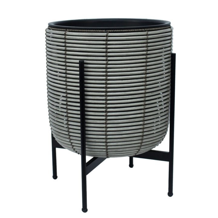 Lillepott WICKER alusega 38x38xH49cm, beežikashall Lillepotid ja lillekastid G09-100 Lillepotid ja lillekastid