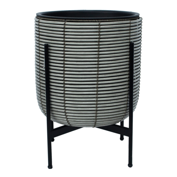 Lillepott WICKER alusega 38x38xH49cm, beežikashall Lillepotid ja lillekastid G09-100 Lillepotid ja lillekastid