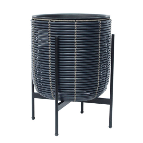 Lillepott WICKER alusega 38x38xH49cm, must/pruun Lillepotid ja lillekastid G09-100 Lillepotid ja lillekastid