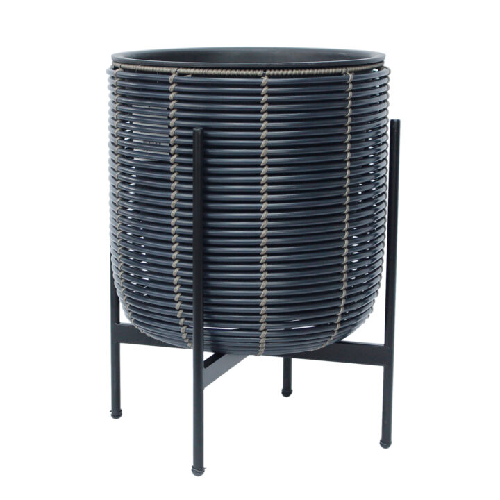 Lillepott WICKER alusega 38x38xH49cm, must/pruun Lillepotid ja lillekastid G09-100 Lillepotid ja lillekastid