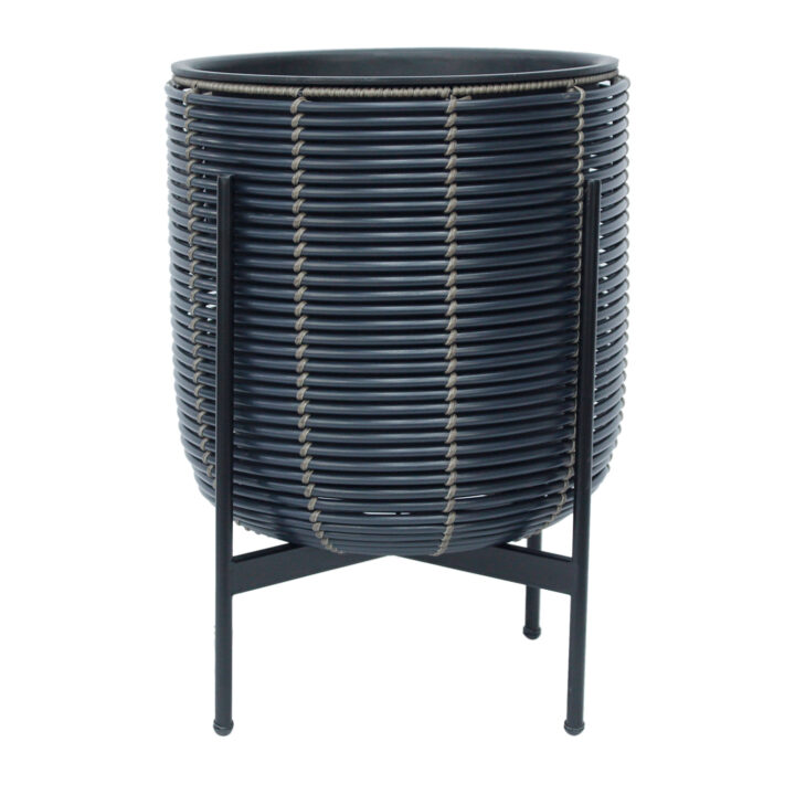 Lillepott WICKER alusega 38x38xH49cm, must/pruun Lillepotid ja lillekastid G09-100 Lillepotid ja lillekastid