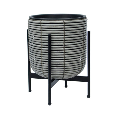 Lillepott WICKER alusega 30x30xH38cm, beežikashall Lillepotid ja lillekastid G09-100 Lillepotid ja lillekastid