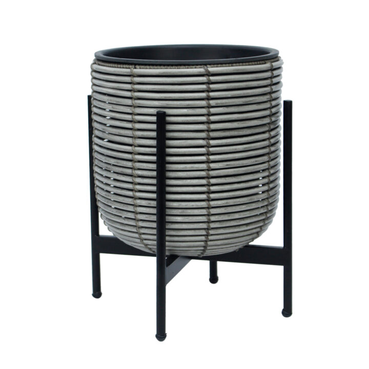 Lillepott WICKER alusega 30x30xH38cm, beežikashall Lillepotid ja lillekastid G09-100 Lillepotid ja lillekastid