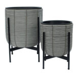 Lillepott WICKER alusega 30x30xH38cm, beežikashall Lillepotid ja lillekastid G09-100 Lillepotid ja lillekastid