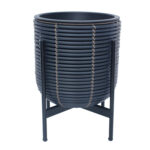 Lillepott WICKER alusega 30x30xH38cm, must/pruun Lillepotid ja lillekastid G09-100 Lillepotid ja lillekastid