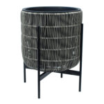 Lillepott WICKER alusega 38x38xH49cm, hall Lillepotid ja lillekastid G09-100 Lillepotid ja lillekastid