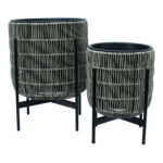 Lillepott WICKER alusega 38x38xH49cm, hall Lillepotid ja lillekastid G09-100 Lillepotid ja lillekastid